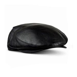 Handmade Real Leather Ivy Cap Flat Hat | Vintage Cabbie Newsboy | Brown